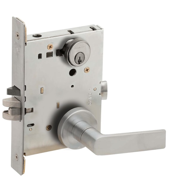Schlage Grade 1 Entrance Office with Auto Unlocking Mortise Lock, Conventional Cylinder, S123 Keyway, 01 Lev L9056P 01A 626 - main